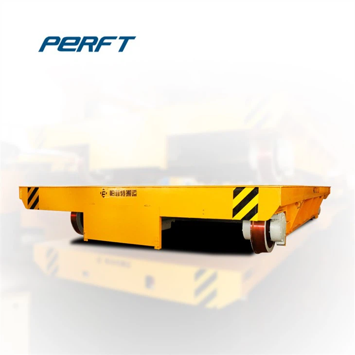 Large Ship Machine Parts Motorized Transfer Trolley On Rails 15t Rated Load