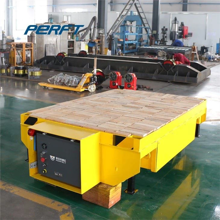 Battery Powered Supply Rail Transfer Cart Loading Heavy Duty Materials