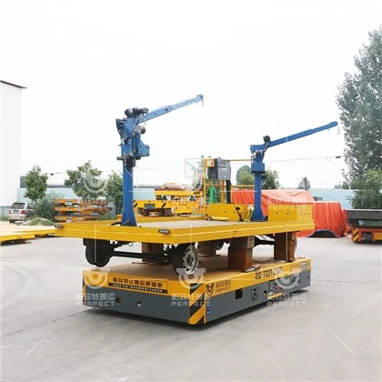 Elektrischer Schienentransferwagen zum Transport von Stahlkonstruktionen