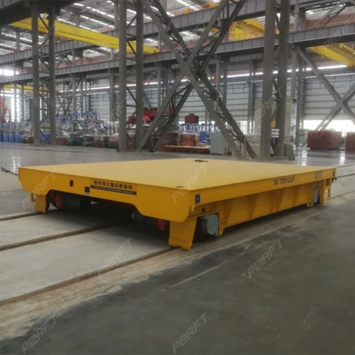 Motorized Transfer Cart For Plate Transport 50ton